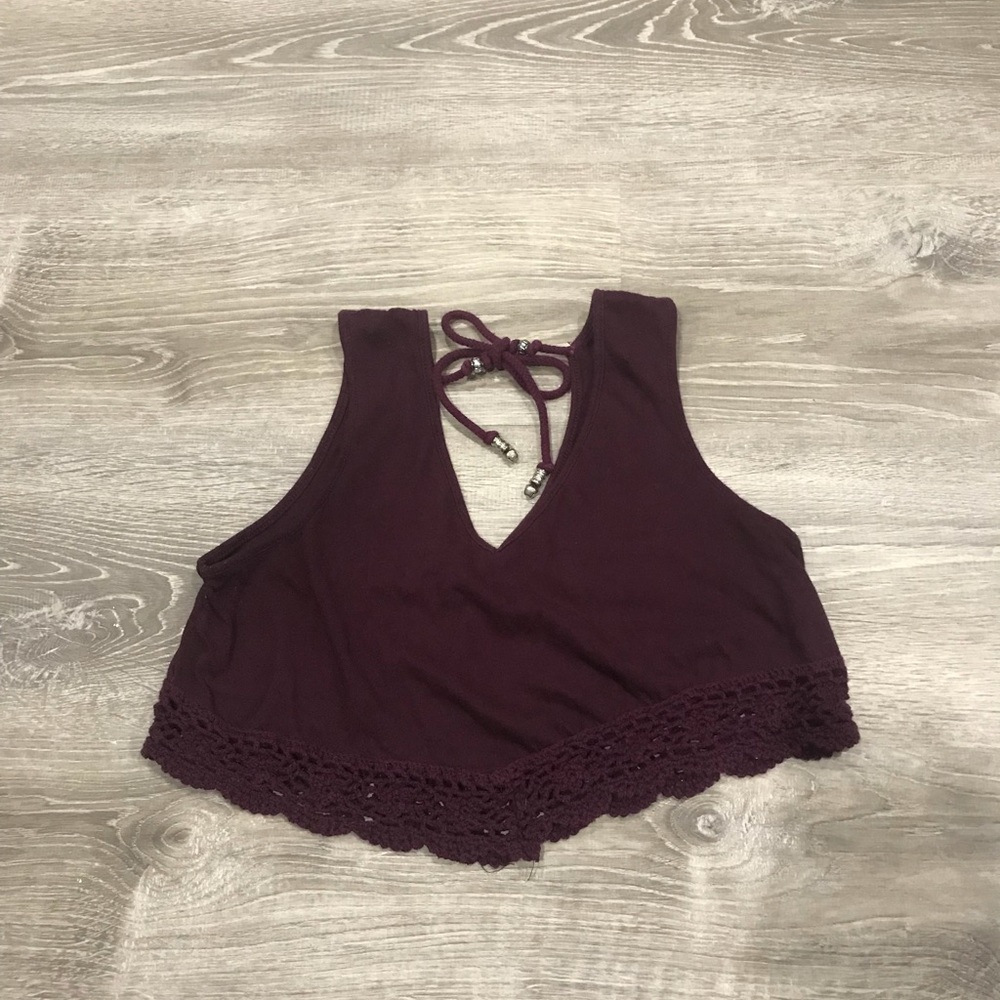Kendal & Kylie Maroon Crop Top